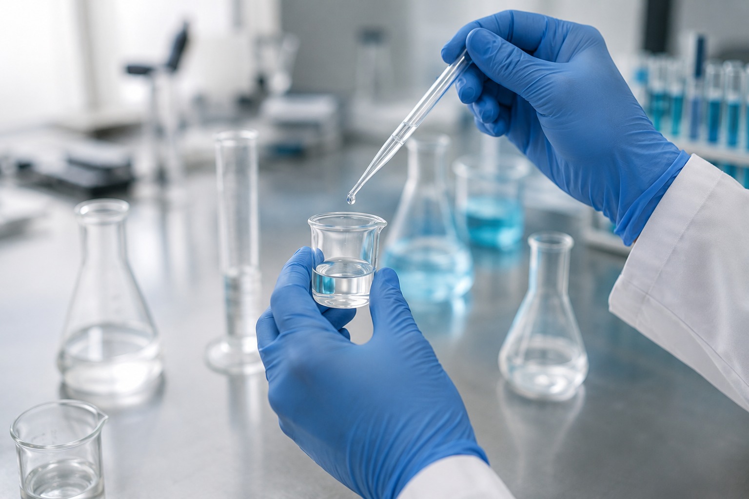 Pruebas de laboratorio con concentrado